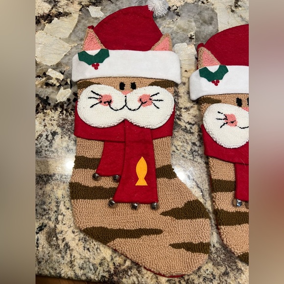 $40 for both or $25 for 1 - 22” tall Sweet Kitty Stockings with Bells - Picture 6 of 10
